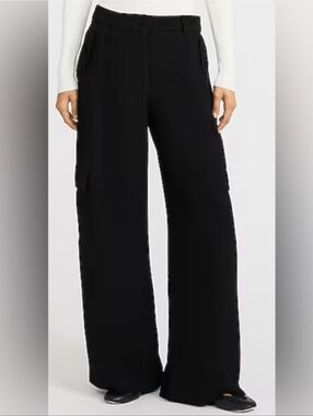 4 Express Black High Rise Cargo Trousers